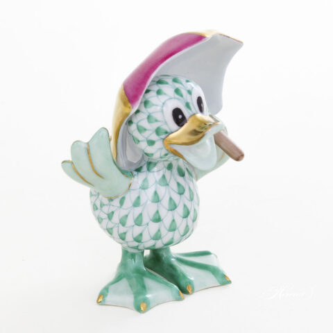 Duck with Umbrella green fishnet 5756-0-00 VHVM