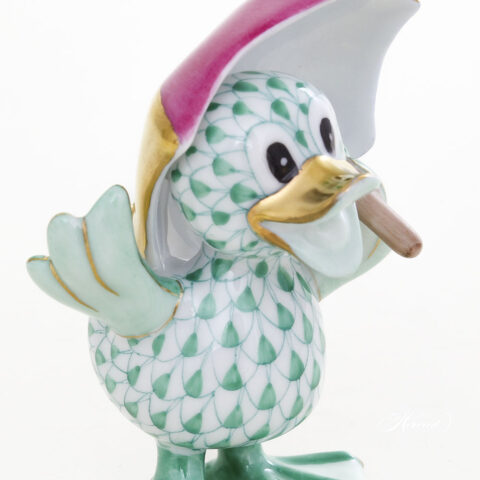 Duck with Umbrella green fishnet 5756-0-00 VHVM