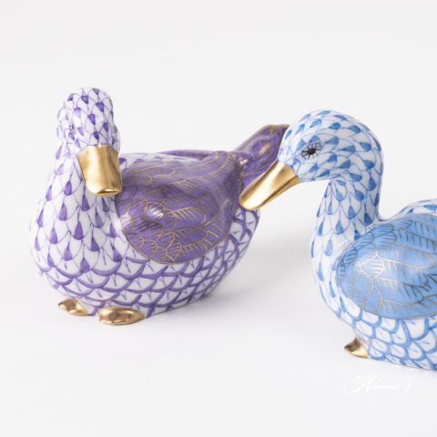 Herend Duck Lilac and Blue fishnet 15336