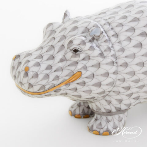 Herend Hippo Grey fishnet 15332-0-00 VHG