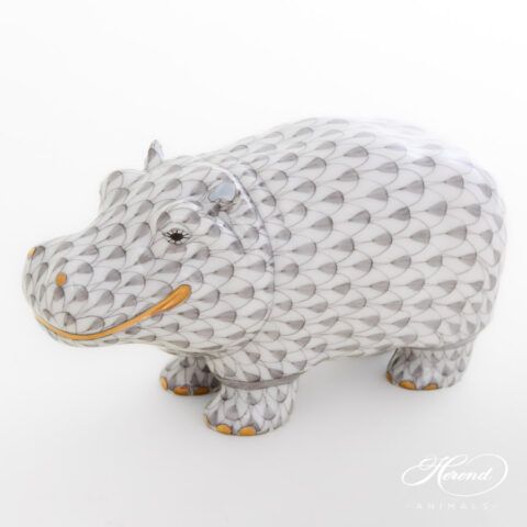 Herend Hippo Grey fishnet 15332-0-00 VHG