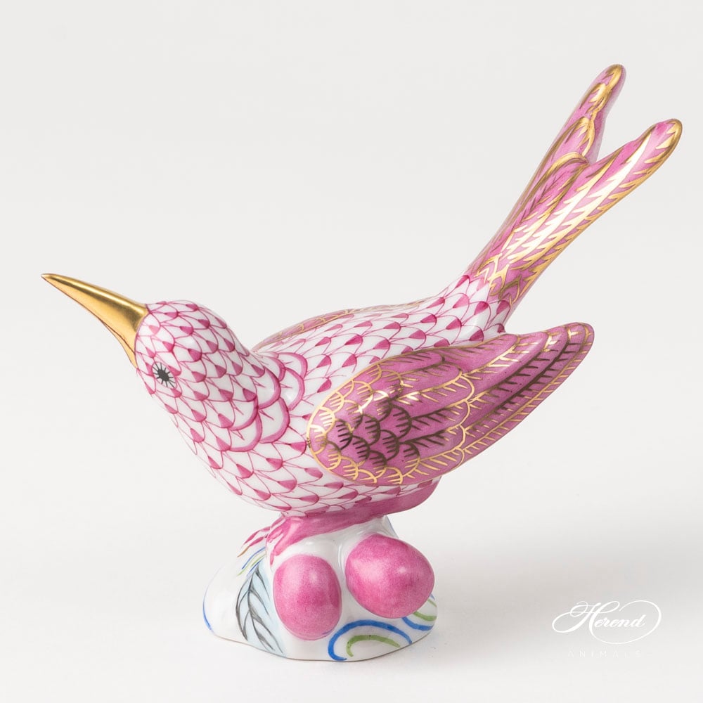 Hummingbird – Pink – Herend Animal Figurine | Herend figurines