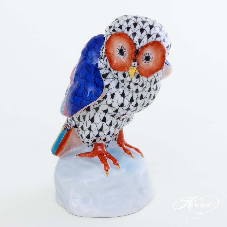 HEREND フクロウ置物 herend-owl-on-stone-5106-0-00-