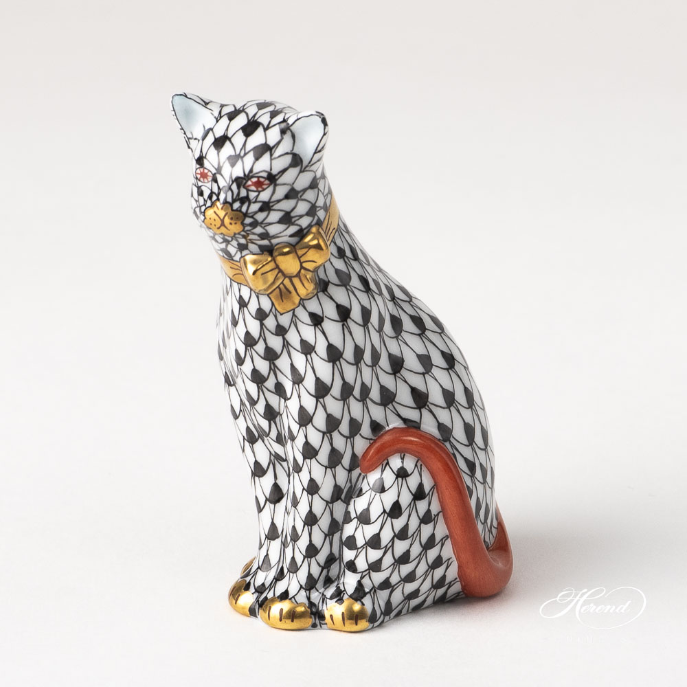 Cat - Herend figurines, Herend porcelain animals