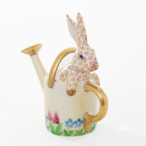 Herend Watering can Rabbit yellow fish scale 5238-0-00 VHJ